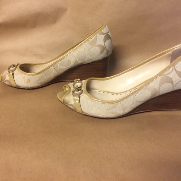 Coach open toe wedge Logo shoes - Picture 6 of 7
